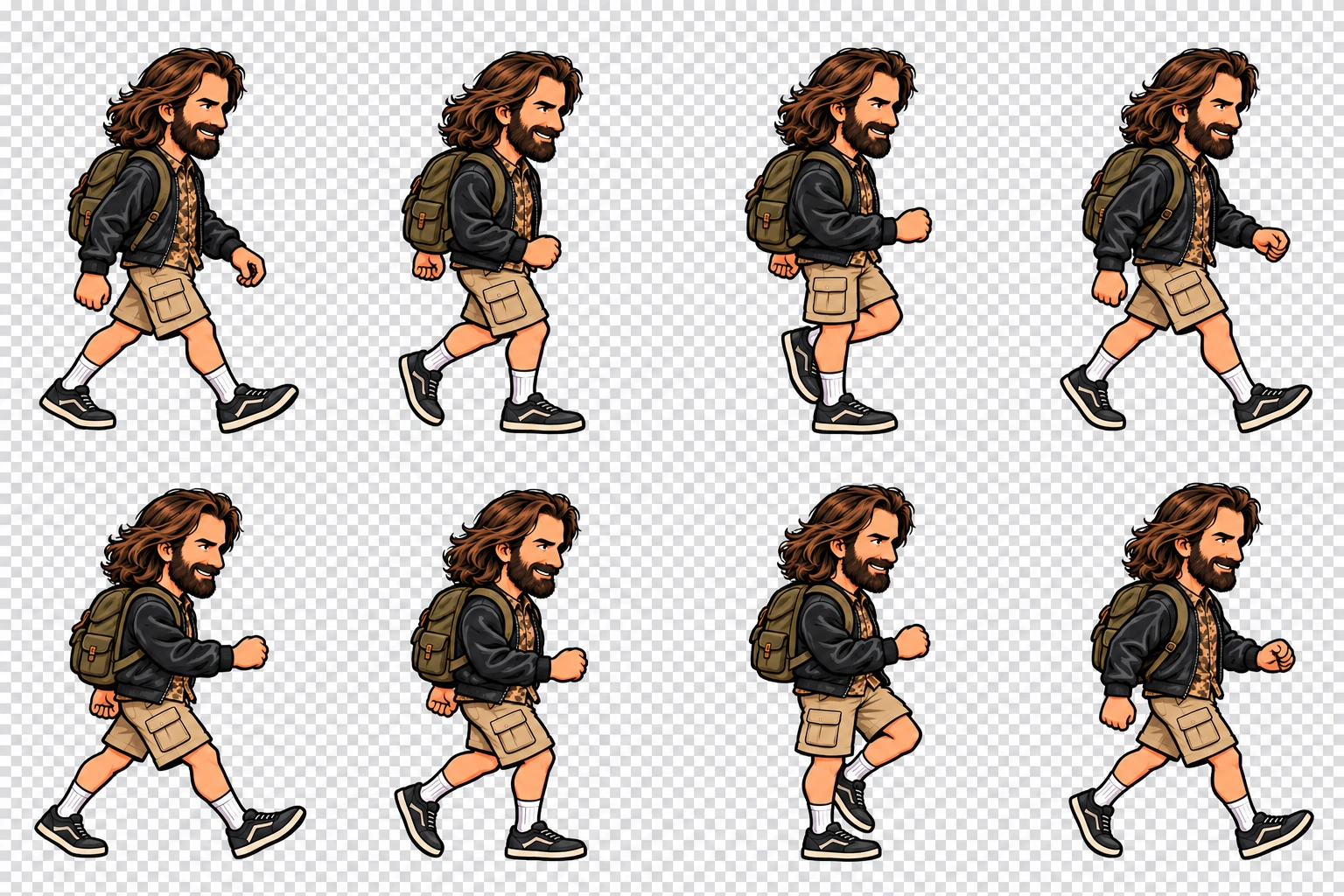 Josh’s original eight-frame walking sprite sheet
