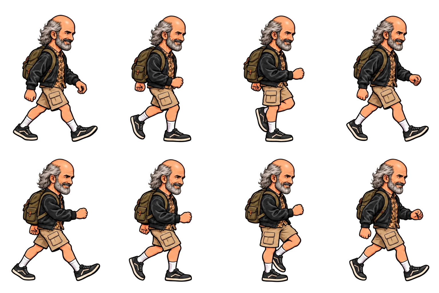Older Josh’s matching walking animation sheet